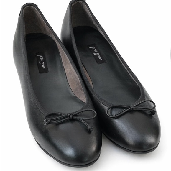 Paul Green Shoes - Paul Green Ursula Ballet Black Leather Flat